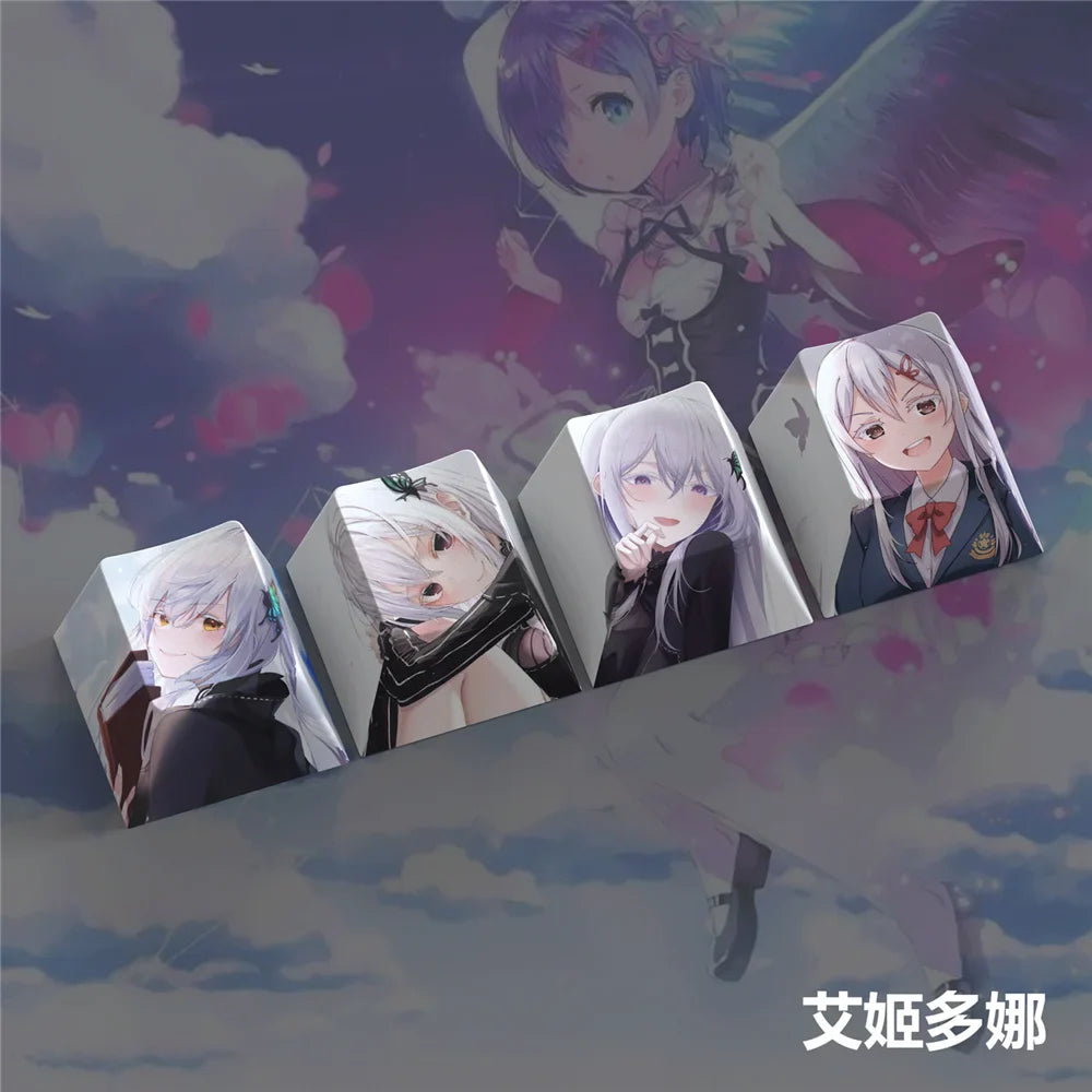 Ιαπωνικά Anime Cartoon Keycaps Personalized PBT Keycaps Cherry Profile for Mechanical Keyboard Cap Caps Gaming Decoration
