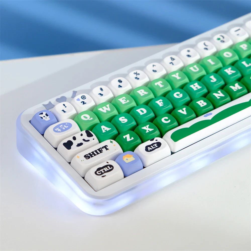 Capuchons de touches MOA, 129 touches en PBT, profil MOA, par Sublimation, pour clavier mécanique de jeu, interrupteur MX