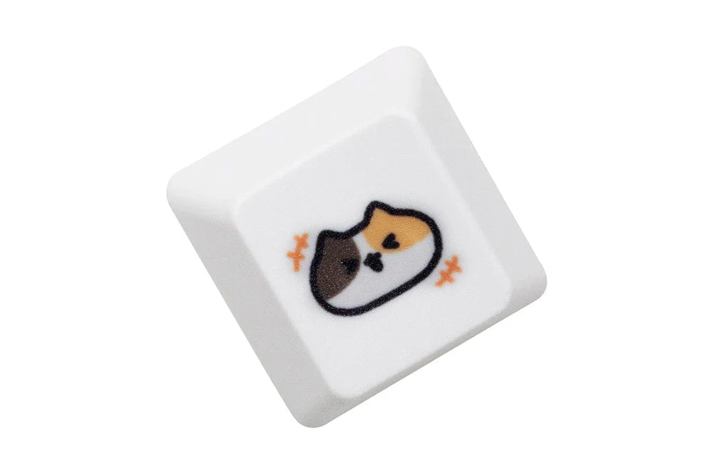 Cute Little Calico Cat Keycap Kitty Meme Keycap Dye Πλήκτρα υποβάθρου για mx stem Μηχανικά πληκτρολόγια Gaming Πορτοκαλί Λευκό Μαύρο