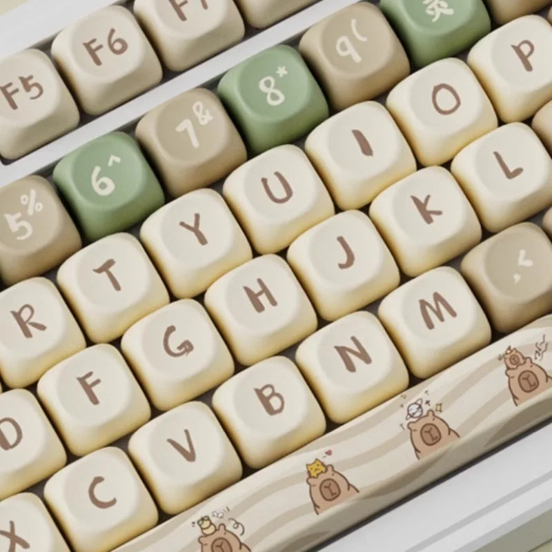 Capybara Anime Keycap Moa Προφίλ Pbt Cute Keycaps 131key Cartoon Artisan Key Caps Point Cap Keyboard Cap Mechanical Keyboard Gamer