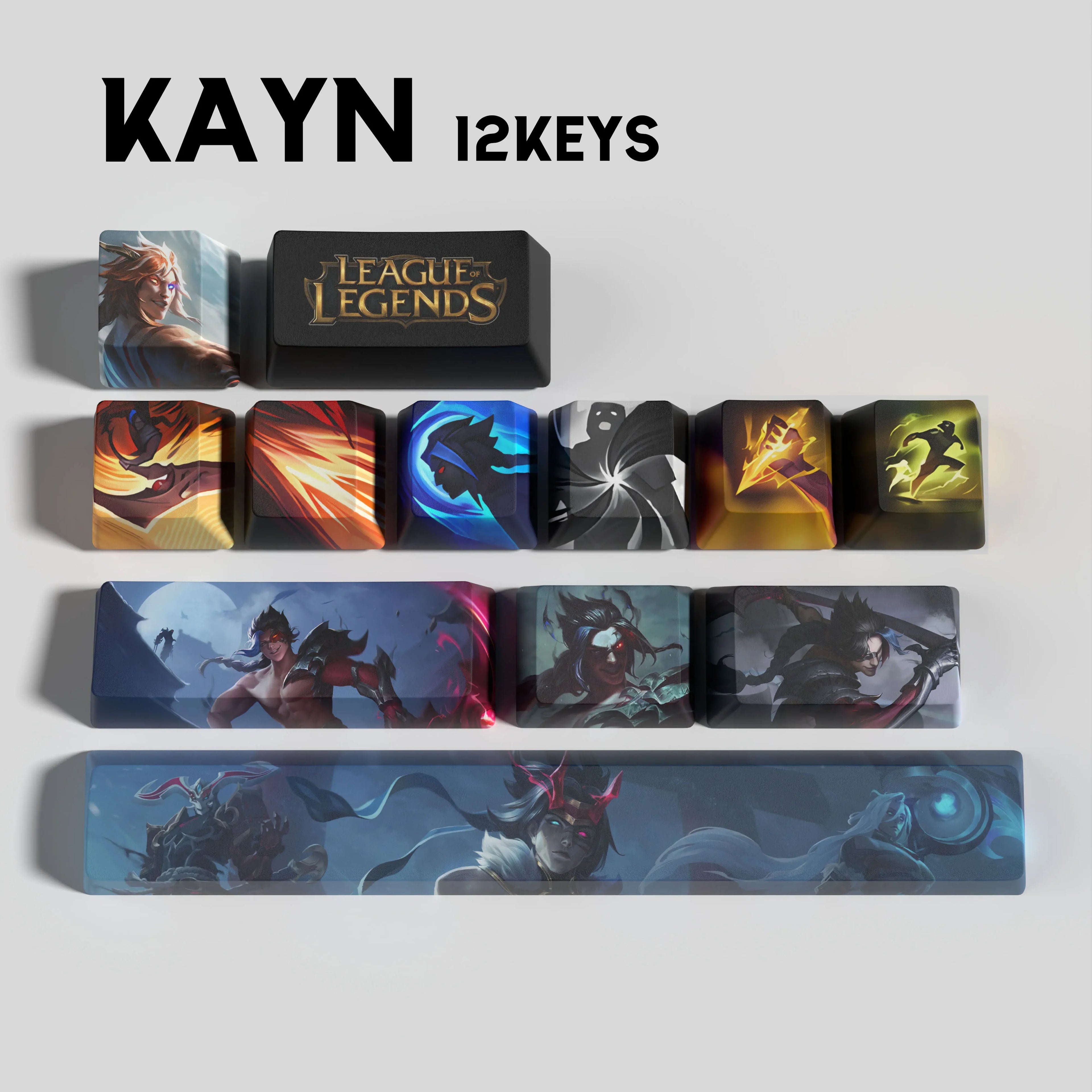 kayn keycaps League of Legends kayn keycaps παιχνίδι keycaps OEM Προφίλ 12keys PBT dye sub keycaps
