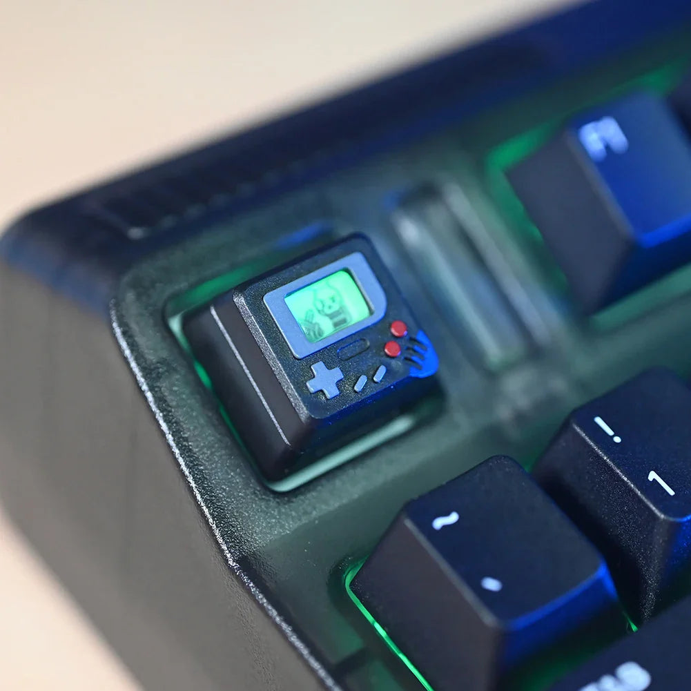 K-04 键盘键帽 3 合 1 替换机械键盘键帽 复古游戏机键帽 可爱透明键帽套装