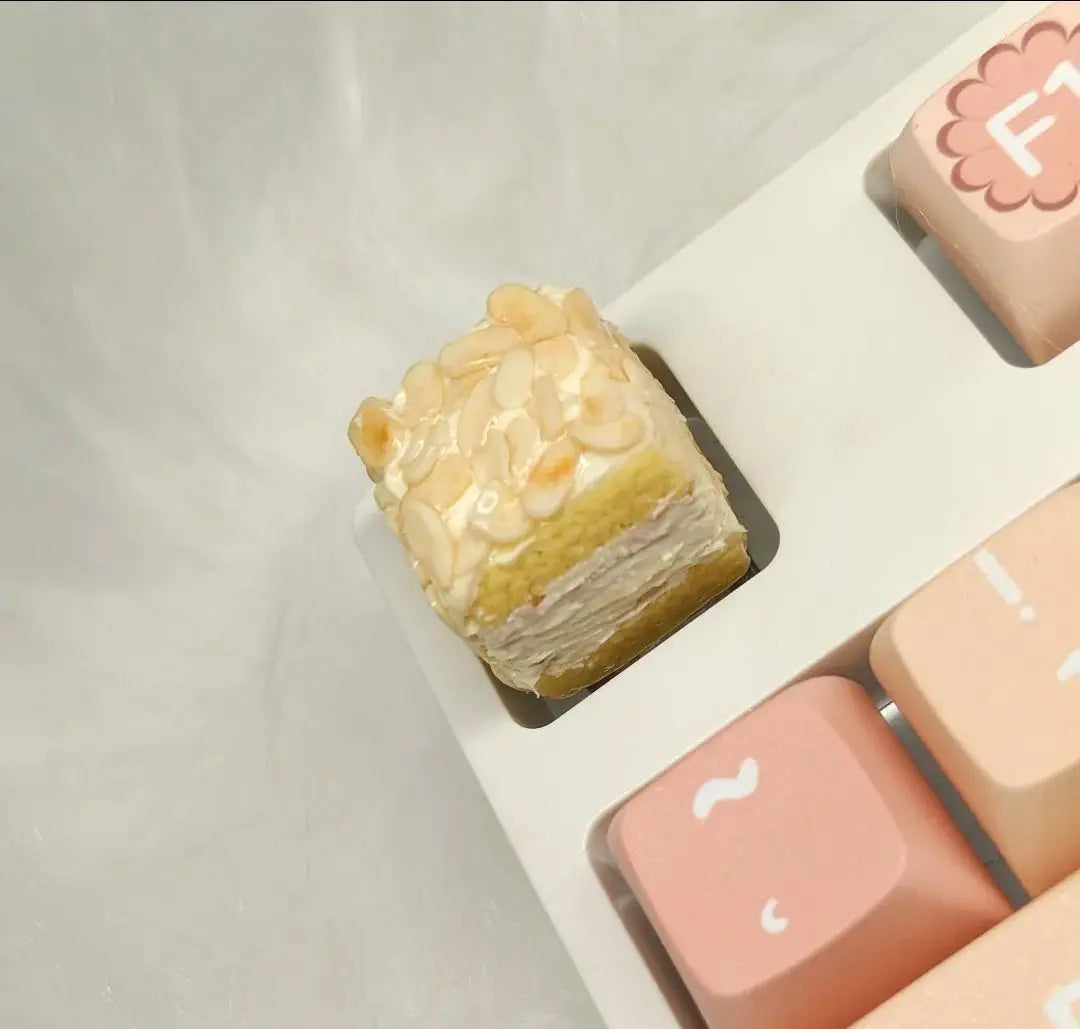 Γνήσιο Cute Cake Keycap Kawaii Πήλινα καλύμματα πληκτρολογίου Προσαρμοσμένο χειροποίητο παιχνίδι Καλλιτεχνικά κλειδιά για μηχανικό πληκτρολόγιο Διακόπτης MX