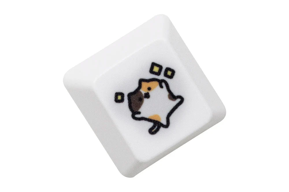 Cute Little Calico Cat Keycap Kitty Meme Keycap Dye Πλήκτρα υποβάθρου για mx stem Μηχανικά πληκτρολόγια Gaming Πορτοκαλί Λευκό Μαύρο