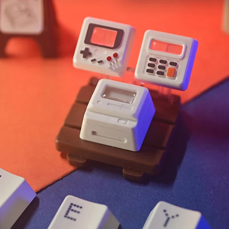 K-04 鍵盤鍵帽 3合1 適用於機械經典復古可愛透明鍵帽套裝可愛按鍵個性鍵帽