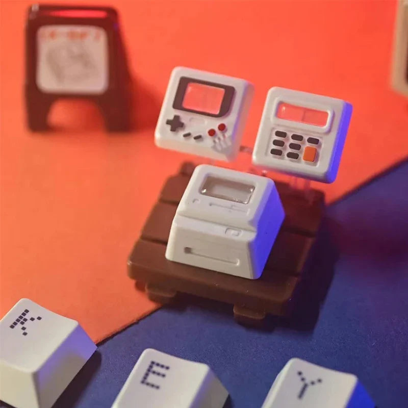 K-04 Πλήκτρα πληκτρολογίου 3 σε 1 για μηχανικά κλασικά ρετρό χαριτωμένα διαφανή μπρελόκ Κοστούμια με χαριτωμένα κουμπιά εξατομικευμένα πλήκτρα