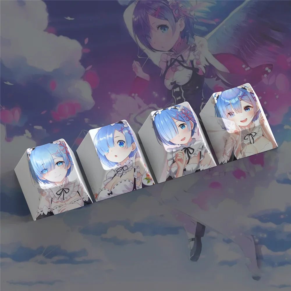 Ιαπωνικά Anime Cartoon Keycaps Personalized PBT Keycaps Cherry Profile for Mechanical Keyboard Cap Caps Gaming Decoration