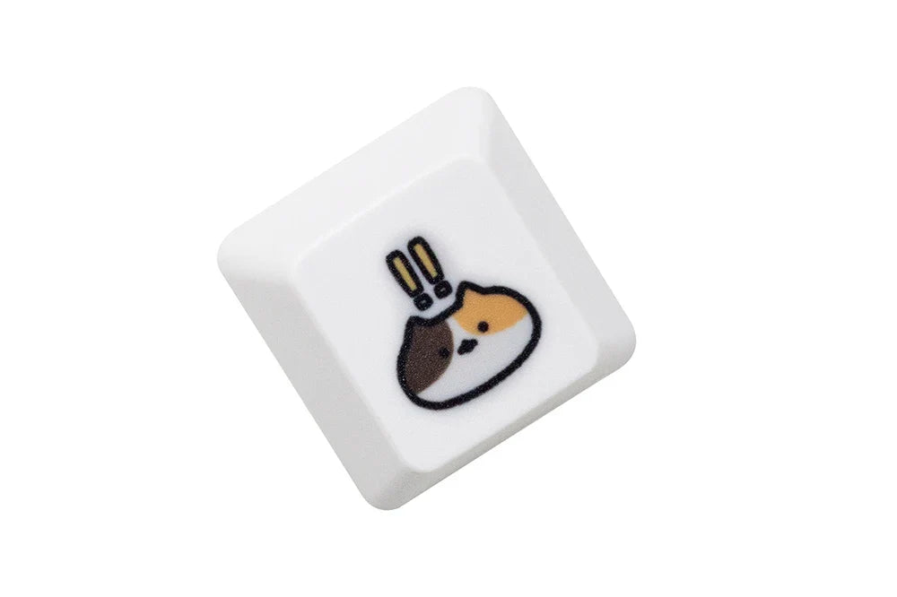 Cute Little Calico Cat Keycap Kitty Meme Keycap Dye Πλήκτρα υποβάθρου για mx stem Μηχανικά πληκτρολόγια Gaming Πορτοκαλί Λευκό Μαύρο