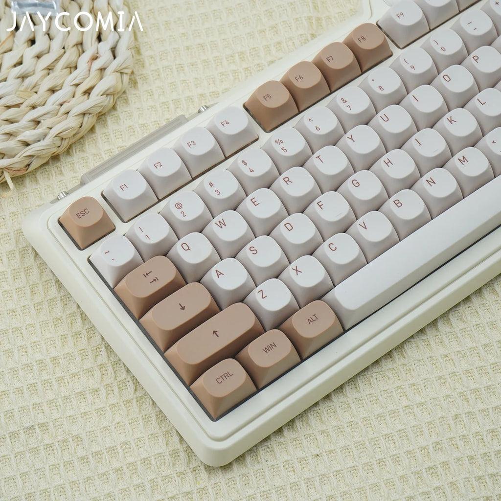 JCM MA Profile PBT Tiramisu Keycaps Alice Bố Trí Nhuộm-Phụ Phím Mũ Cho Bàn Phím Cơ Chơi Game ABM066 MX Công Tắc Wooting