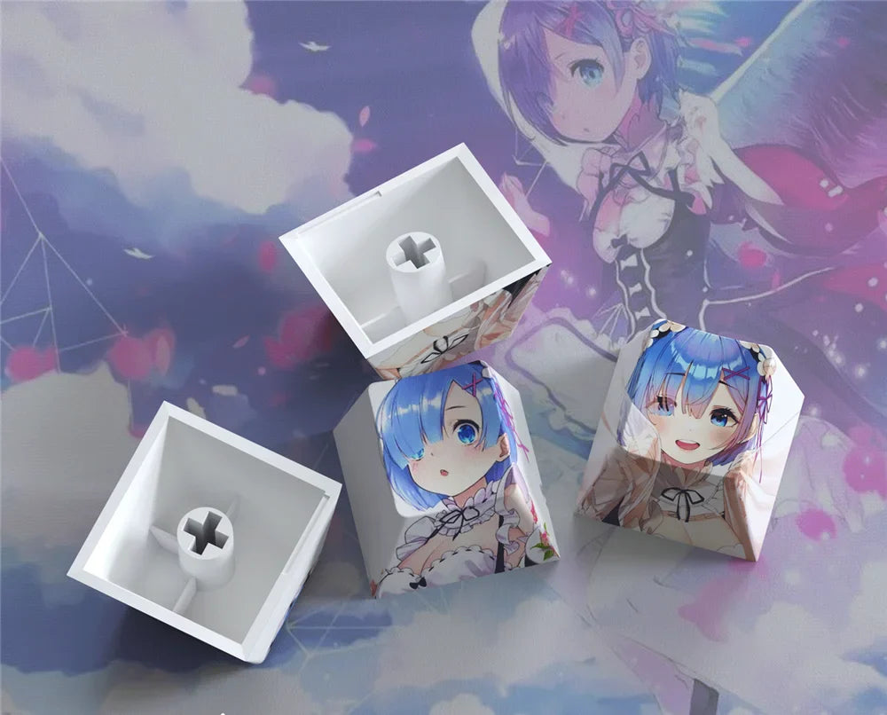 Japanese Anime Cartoon Keycaps Personalized PBT Keycaps Cherry Profile For Mechanical Keyboard Caps Gaming Decoration