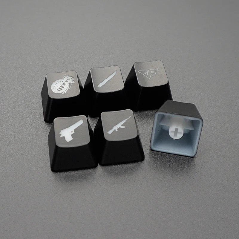 CS GO Gaming keycaps Κουμπί πλήκτρων CF key caps παιχνίδι keycap Αξεσουάρ παιχνιδιού Personality Pervious Καπάκι ABS για μηχανικό πληκτρολόγιο