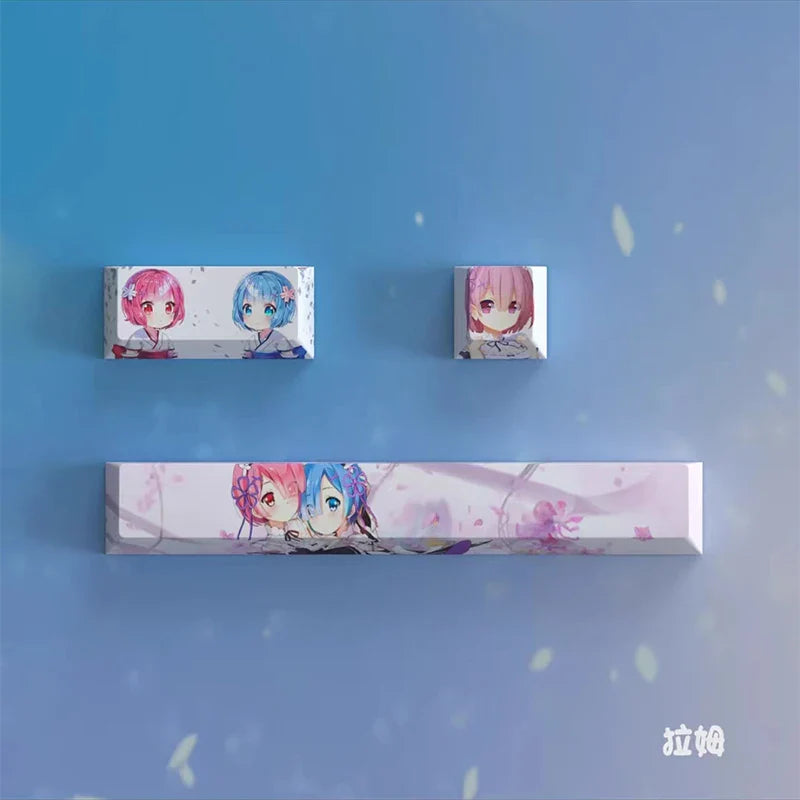 Ιαπωνικά Anime Cartoon Keycaps Personalized PBT Keycaps Cherry Profile for Mechanical Keyboard Cap Caps Gaming Decoration