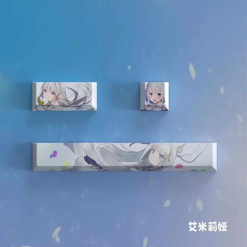 Ιαπωνικά Anime Cartoon Keycaps Personalized PBT Keycaps Cherry Profile for Mechanical Keyboard Cap Caps Gaming Decoration