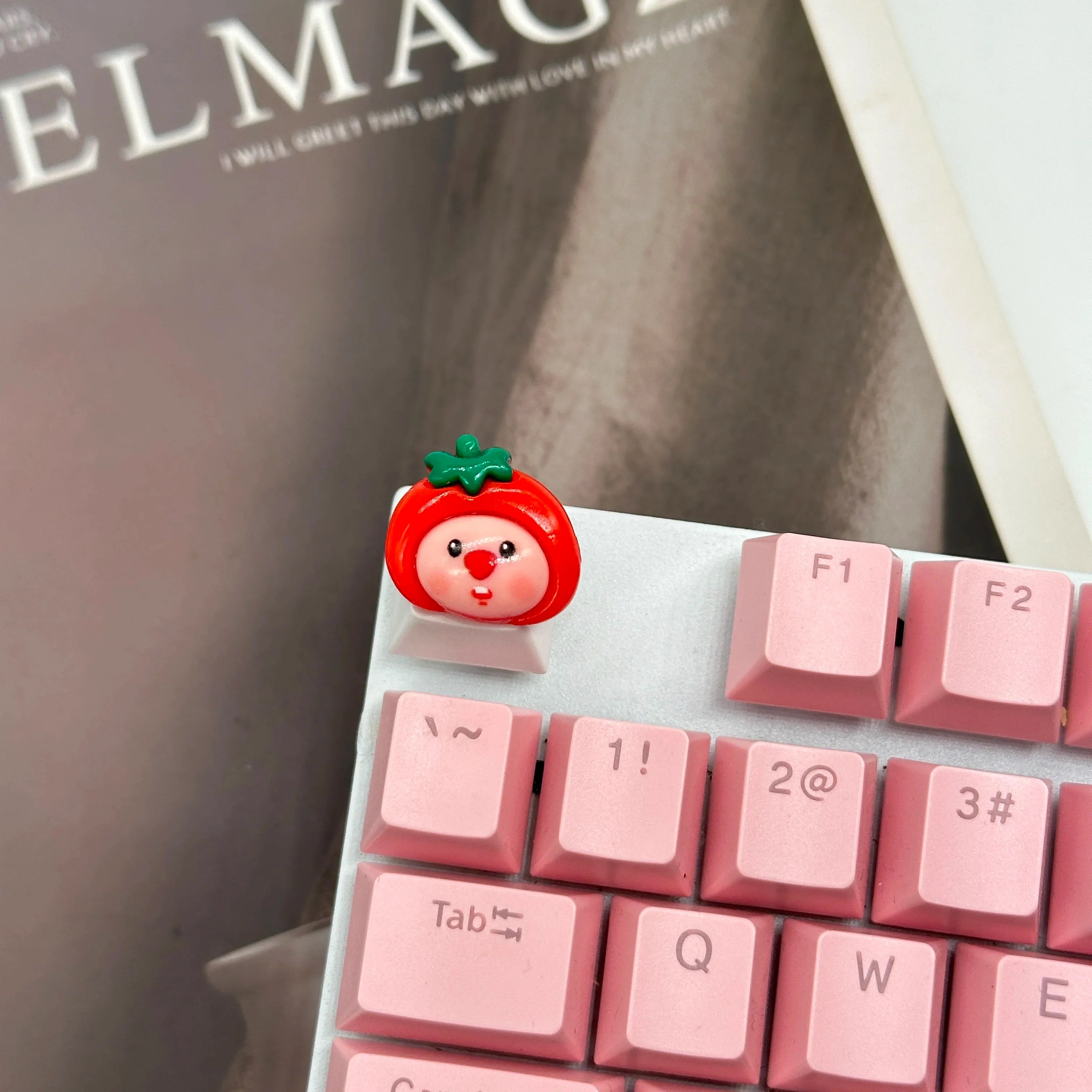 Μπρελόκ Χειροποίητο Ρητίνη Μπρελόκ Μηχανικό Πληκτρολόγιο Μπρελόκ Cute Beaver Loopy Προσαρμοσμένα αξεσουάρ παιχνιδιού Δώρα διακόσμησης