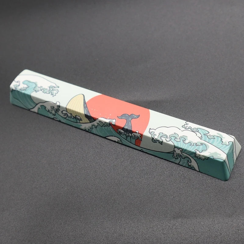 2 個機械鍵盤鍵帽 PBT 鍵帽 OEM 配置文件個性化空格 ESC 用於鍵帽珊瑚海主題空格鍵