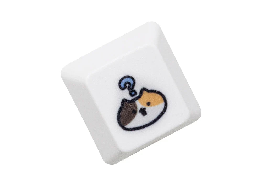 Cute Little Calico Cat Keycap Kitty Meme Keycap Dye Πλήκτρα υποβάθρου για mx stem Μηχανικά πληκτρολόγια Gaming Πορτοκαλί Λευκό Μαύρο