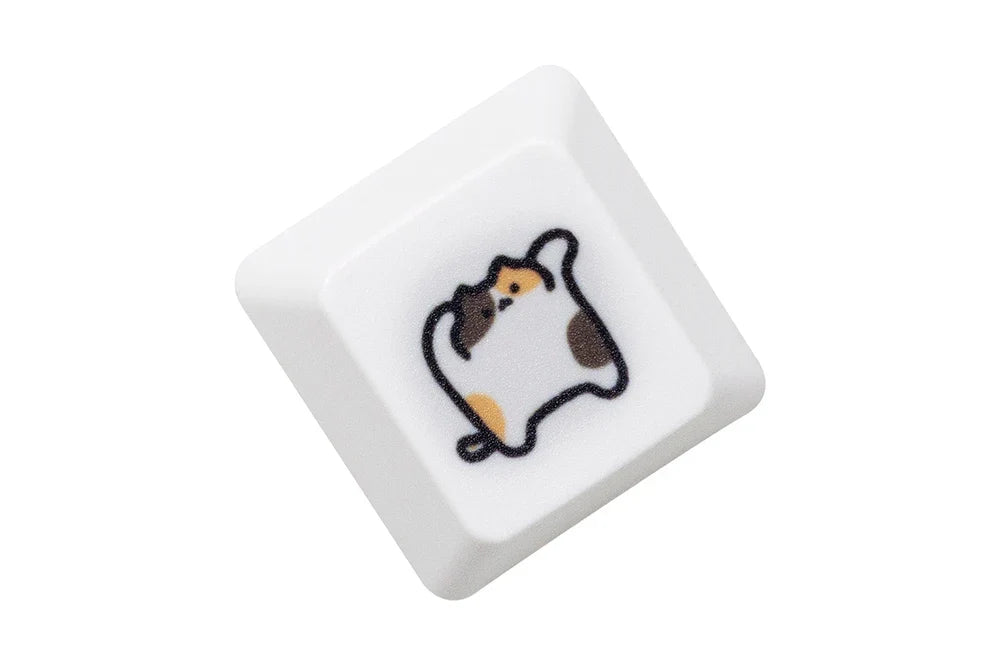 Cute Little Calico Cat Keycap Kitty Meme Keycap Dye Πλήκτρα υποβάθρου για mx stem Μηχανικά πληκτρολόγια Gaming Πορτοκαλί Λευκό Μαύρο