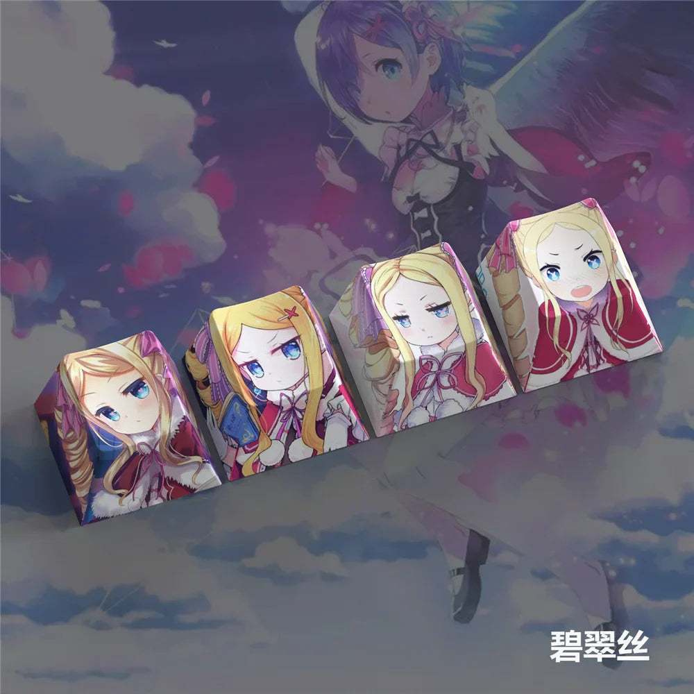 Ιαπωνικά Anime Cartoon Keycaps Personalized PBT Keycaps Cherry Profile for Mechanical Keyboard Cap Caps Gaming Decoration