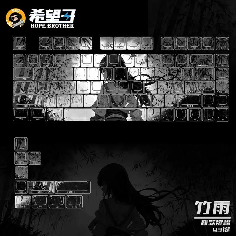 機械鍵盤動漫鍵帽 高品質熱昇華 PBT 材料 適用於 Mad60 68 鍵盤電腦外設