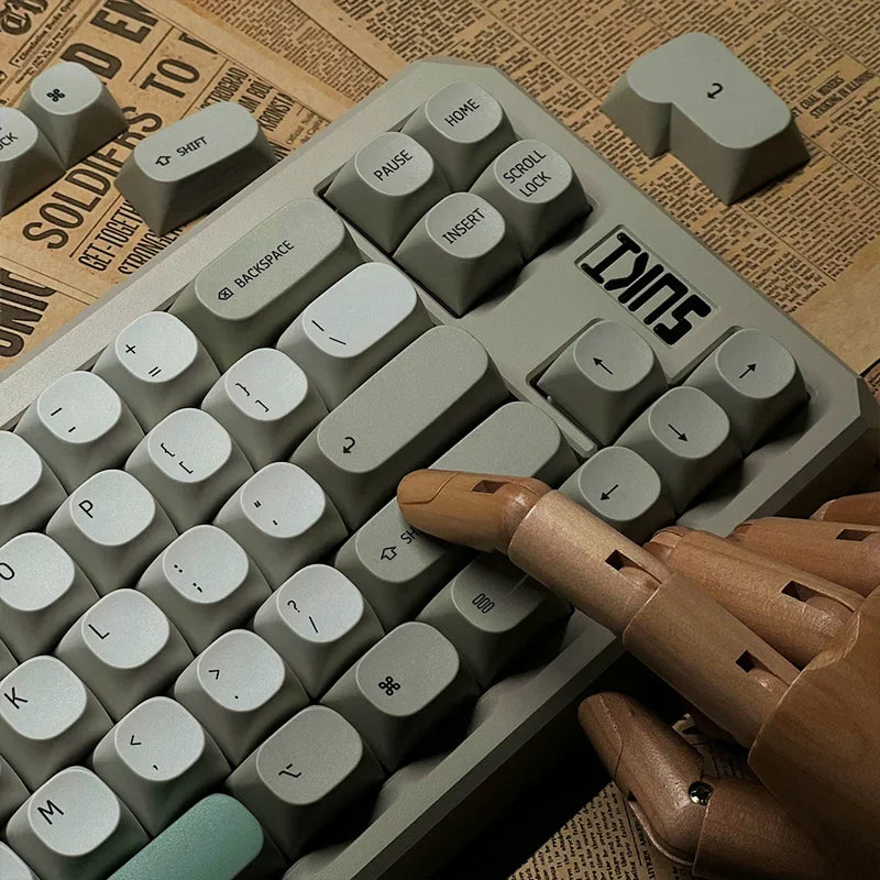 Idobao Retro MA Copritasti per tastiera MAC Copritasti PBT Design originale per tastiera meccanica Interruttori Cherry MX Copritasti semplicistici