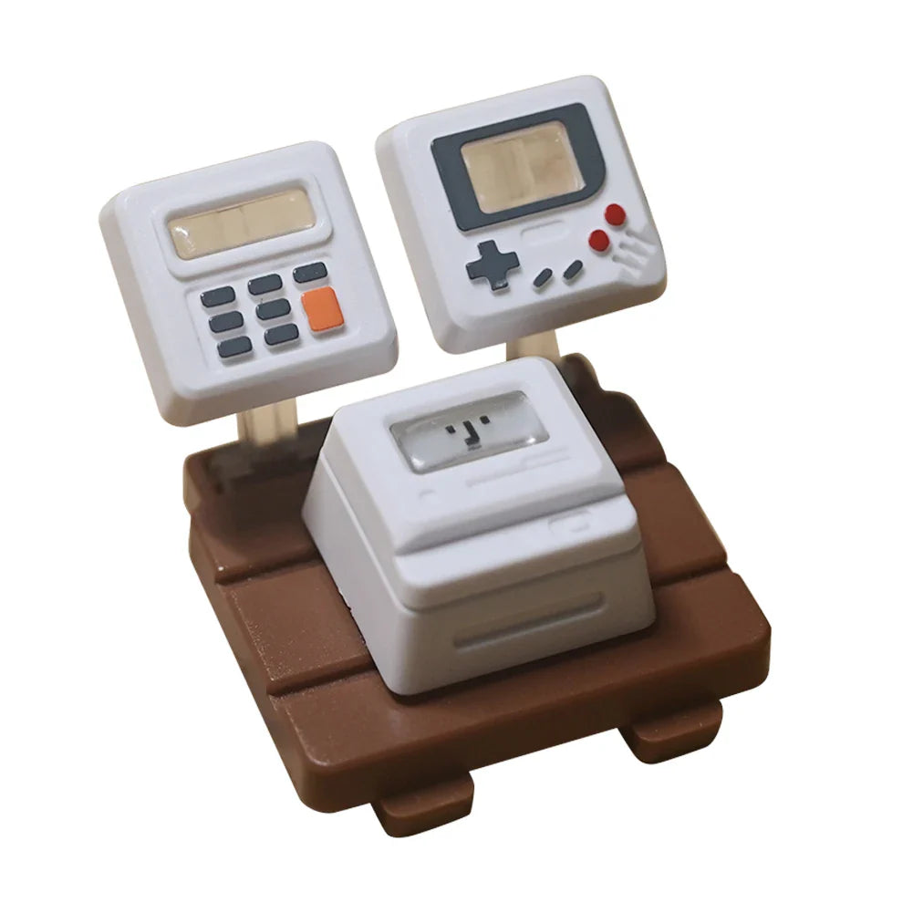 Πλήκτρα πληκτρολογίου K-04 3 σε 1 Αντικατάσταση μηχανικού πληκτρολογίου πληκτρολογίου ρετρό πληκτρολόγια κονσόλας παιχνιδιών Χαριτωμένη διαφανής στολή για μπρελόκ