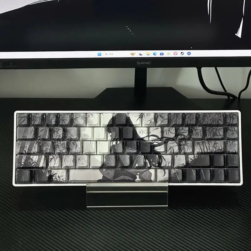 Anime Keycaps for Mechanical Keyboard High-Quality Sublimation PBT Material Suitable for Mad60 68 Keyboards Computer Peripherals