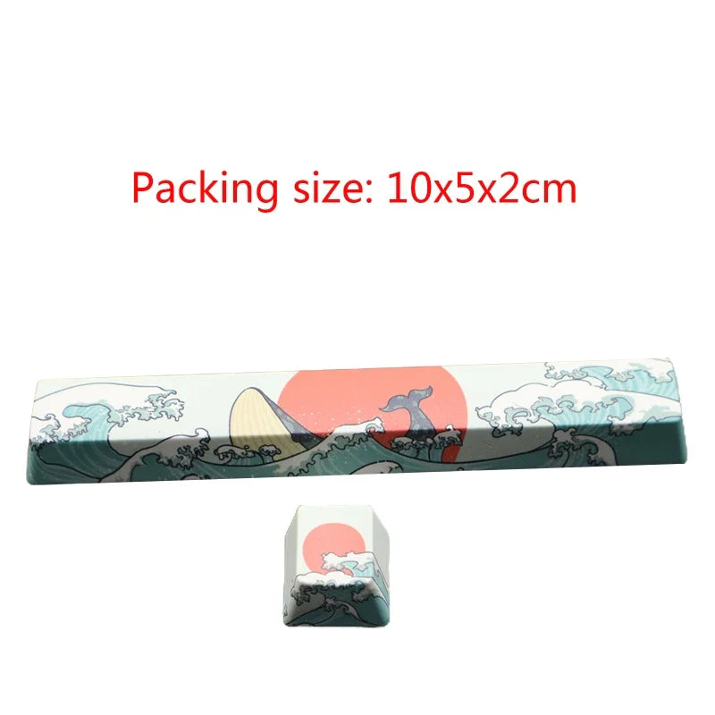 2 Keycaps για μηχανικό πληκτρολόγιο PBT Keycap OEM Προφίλ εξατομικευμένο Space ESC για Key Cap Coral Sea Theme Κλειδί γραμμής διαστήματος
