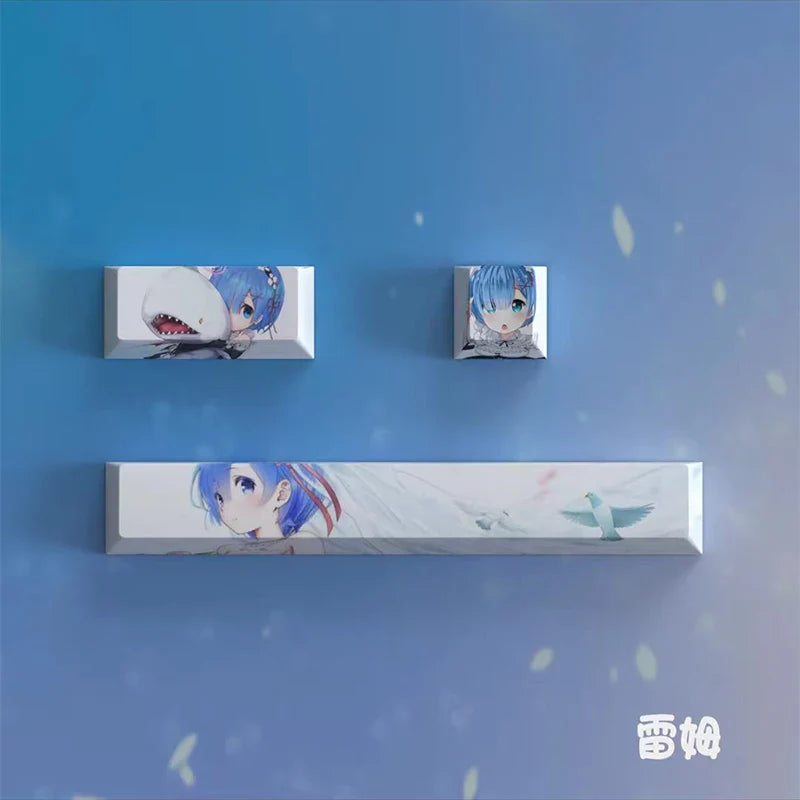 Ιαπωνικά Anime Cartoon Keycaps Personalized PBT Keycaps Cherry Profile for Mechanical Keyboard Cap Caps Gaming Decoration