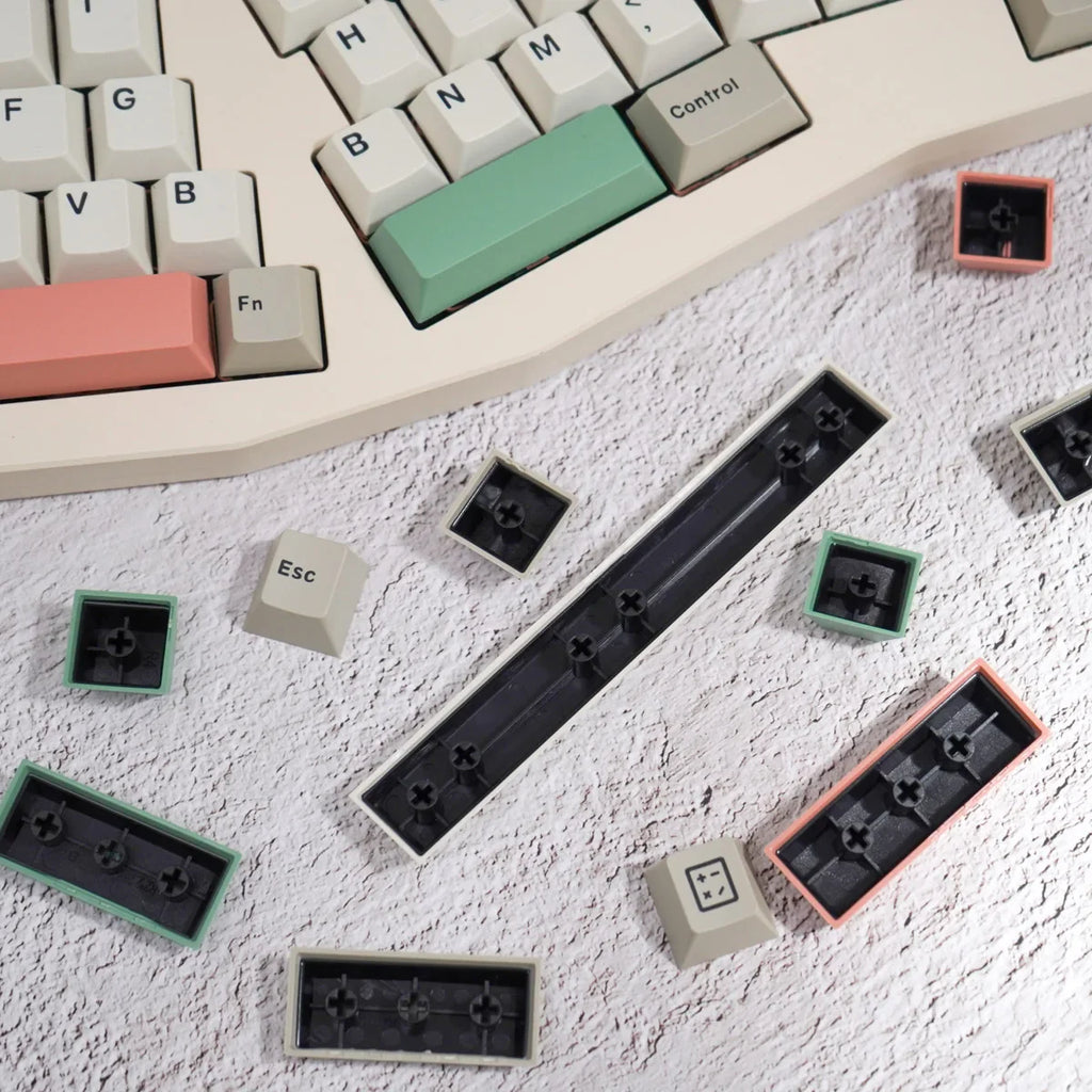 Copritasti Gmk 9009 173 tasti Cherry Profile ABS Copritasti doppio scatto Personalità inglese Copritasti per tastiera meccanica 64/68/75/84