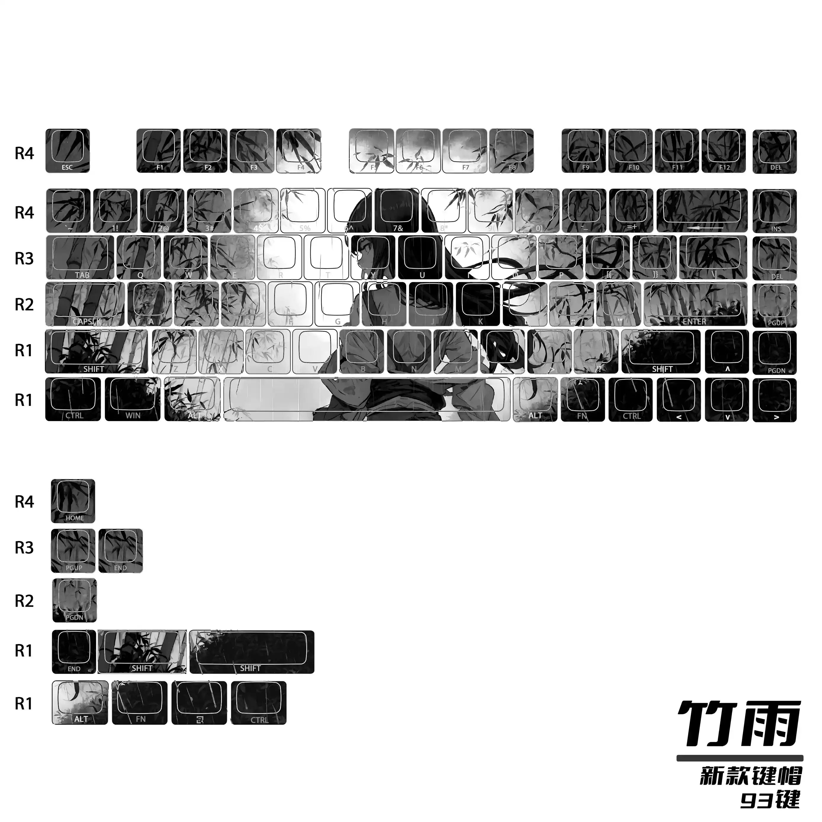 機械鍵盤動漫鍵帽 高品質熱昇華 PBT 材料 適用於 Mad60 68 鍵盤電腦外設