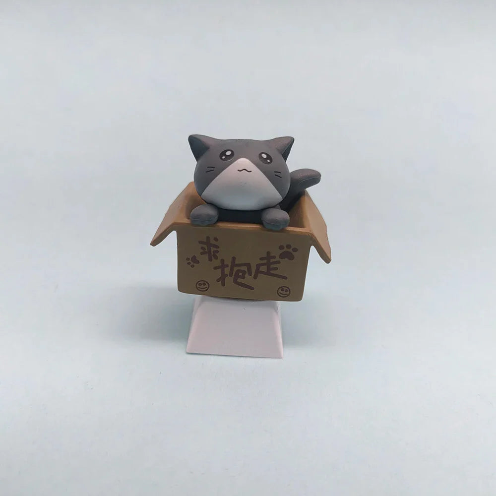 Προσαρμόστε το πληκτρολόγιό σας με Cute Keycaps Cat - Αξεσουάρ PBT Axis Cherry MX Artisan Anime Pink Kawaii