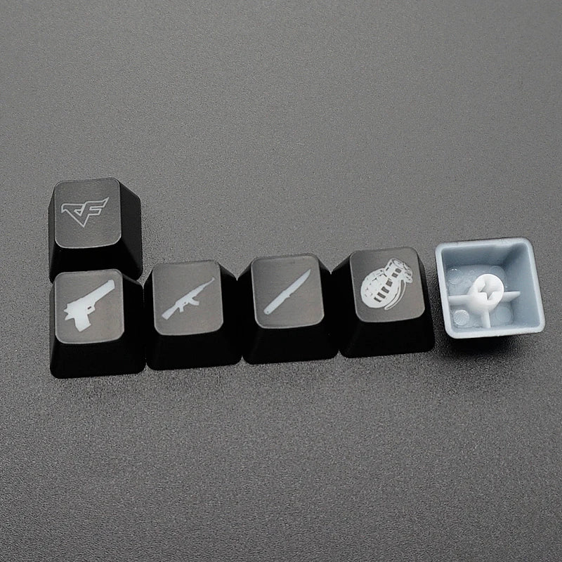 CS GO Gaming keycaps Κουμπί πλήκτρων CF key caps παιχνίδι keycap Αξεσουάρ παιχνιδιού Personality Pervious Καπάκι ABS για μηχανικό πληκτρολόγιο