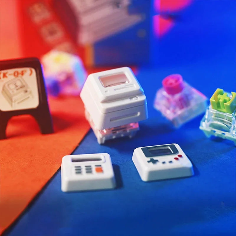 K-04 鍵盤鍵帽 3合1 適用於機械經典復古可愛透明鍵帽套裝可愛按鍵個性鍵帽