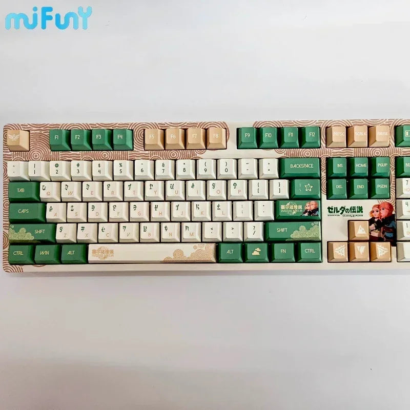 Kingdom Tears Keycaps Legend of Zeldas Key Caps PBT Custom Cherry Amilo IKBC Cute Caps Keyboard for Ganming Mechanical Keyboards