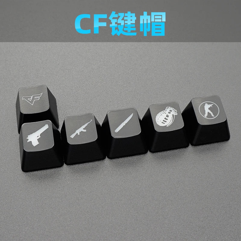 CS GO Gaming keycaps Κουμπί πλήκτρων CF key caps παιχνίδι keycap Αξεσουάρ παιχνιδιού Personality Pervious Καπάκι ABS για μηχανικό πληκτρολόγιο