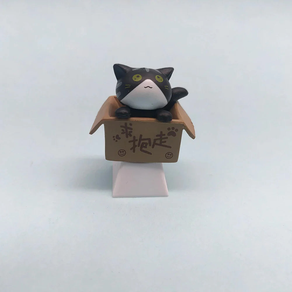 Προσαρμόστε το πληκτρολόγιό σας με Cute Keycaps Cat - Αξεσουάρ PBT Axis Cherry MX Artisan Anime Pink Kawaii