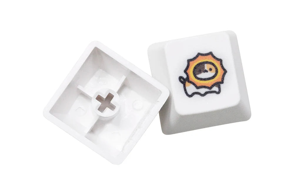 Cute Little Calico Cat Keycap Kitty Meme Keycap Dye Πλήκτρα υποβάθρου για mx stem Μηχανικά πληκτρολόγια Gaming Πορτοκαλί Λευκό Μαύρο