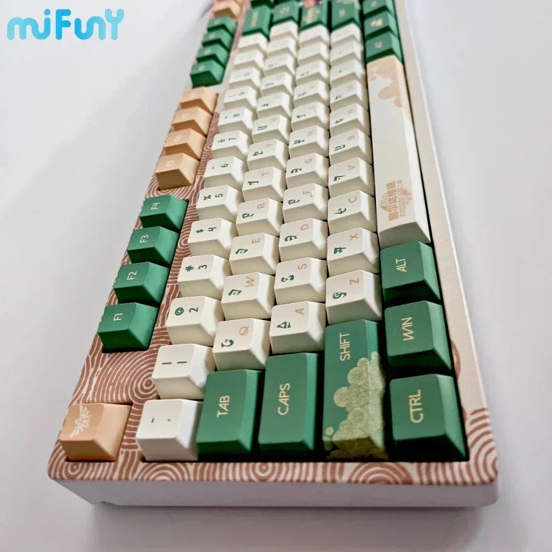 Kingdom Tears Keycaps Legend of Zeldas Key Caps PBT Custom Cherry Amilo IKBC Cute Caps Keyboard for Ganming Mechanical Keyboards