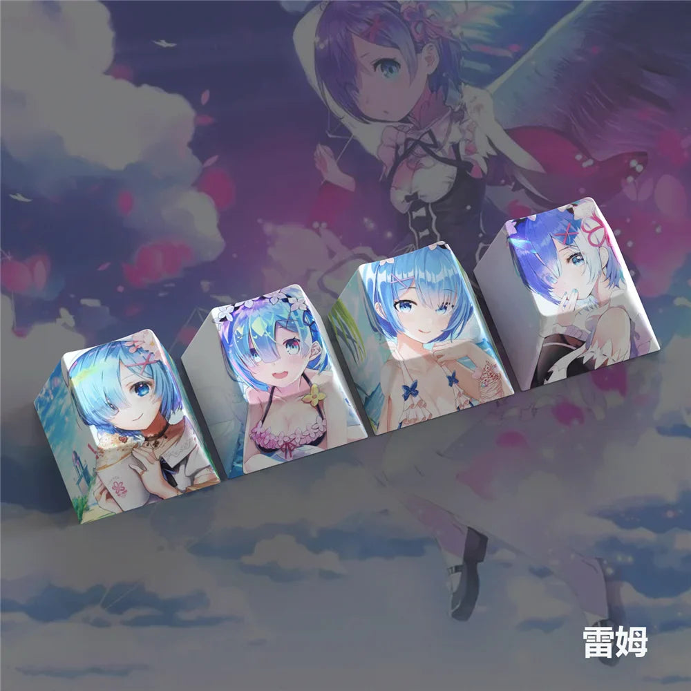 Ιαπωνικά Anime Cartoon Keycaps Personalized PBT Keycaps Cherry Profile for Mechanical Keyboard Cap Caps Gaming Decoration