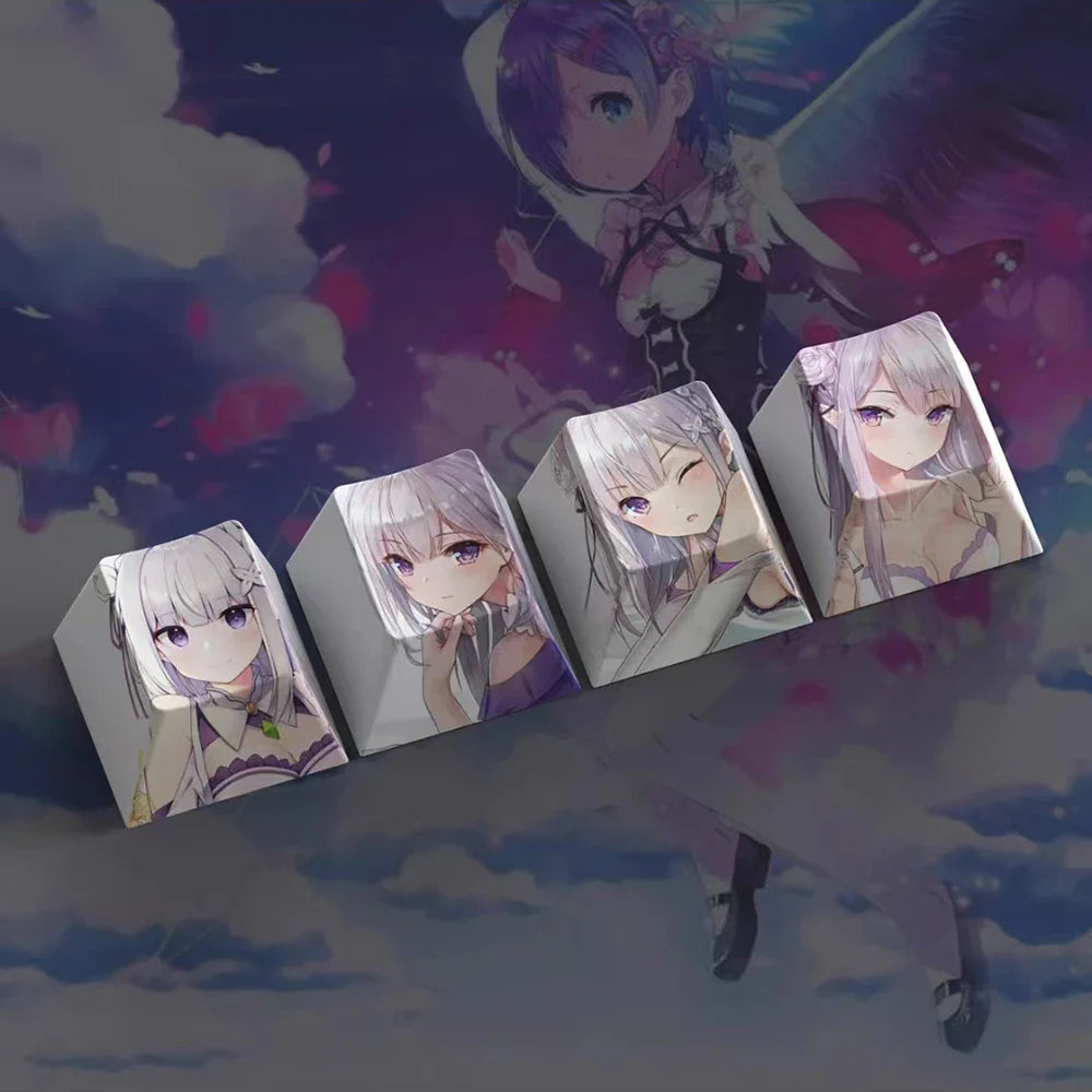 Ιαπωνικά Anime Cartoon Keycaps Personalized PBT Keycaps Cherry Profile for Mechanical Keyboard Cap Caps Gaming Decoration