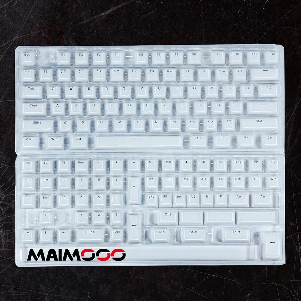 Capuchons de touches en cristal de gelée, 113 touches gravées sur le côté, rose, bleu, bicolores, moulées par injection, pour clavier mécanique, OEM, translucides