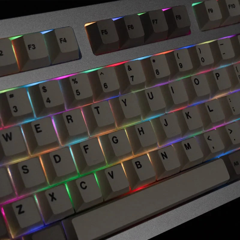 Copritasti Gmk 9009 173 tasti Cherry Profile ABS Copritasti doppio scatto Personalità inglese Copritasti per tastiera meccanica 64/68/75/84