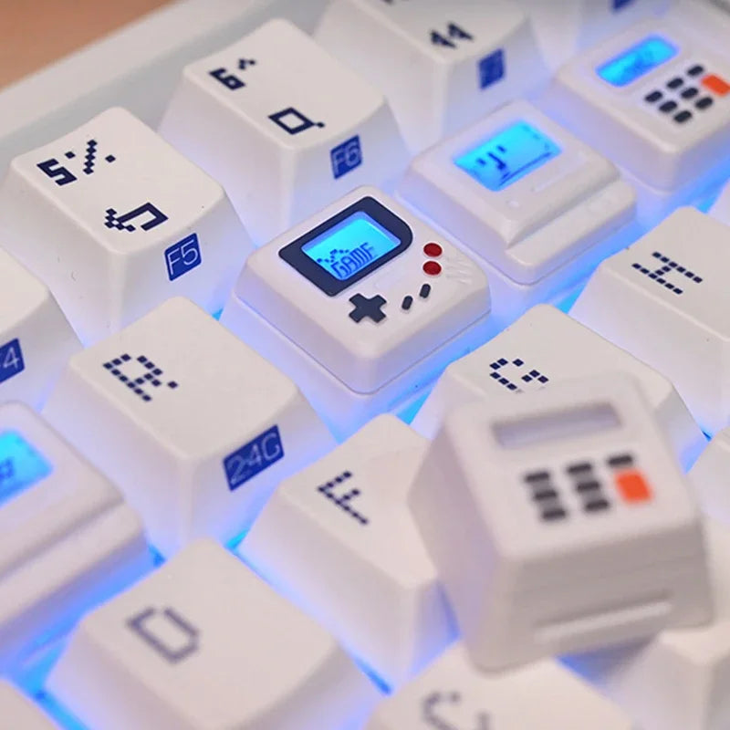 K-04 鍵盤鍵帽 3合1 適用於機械經典復古可愛透明鍵帽套裝可愛按鍵個性鍵帽