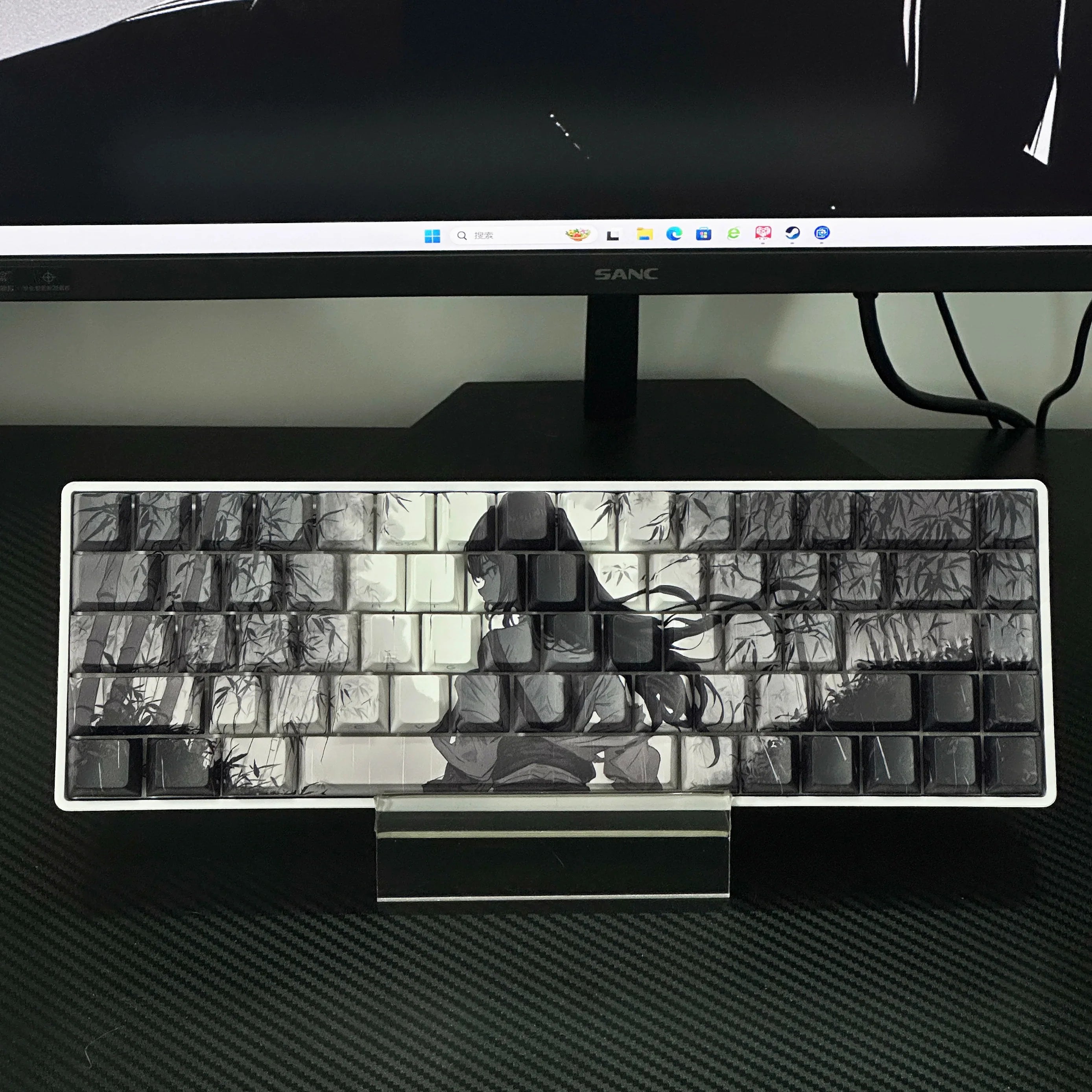 Anime Keycaps for Mechanical Keyboard High-Quality Sublimation PBT Material Suitable for Mad60 68 Keyboards Computer Peripherals